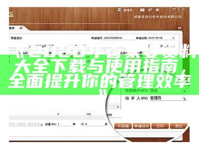 《2020年管家婆资料大全下载与使用指南，全面提升你的管理效率》